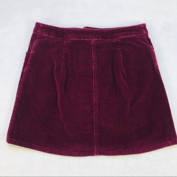 Express, Corduroy Mini Skirt, Button Down Front, Size 0 - Picture 3 of 16